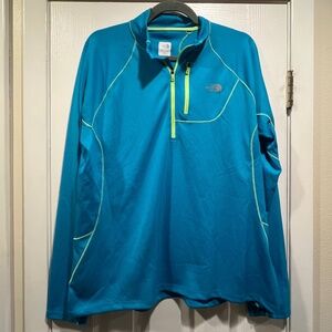North Face Women’s 1/4 Zip Pullover Top - EUC - neon blue - XL